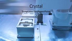  Presentation with industrial machine - PPT theme enhanced with cables manufacturing - artificial intelligence machine at industrial background and a teal colored foreground