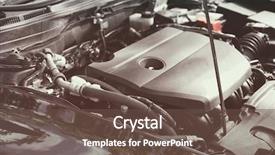 Presentation with car engine - Beautiful theme featuring cables manufacturing - car engine closeup backdrop and a tawny brown colored foreground