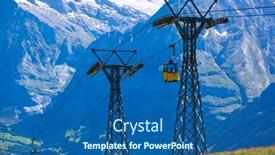  Presentation with alps - Amazing slides having cableway-in-swiss-alps backdrop and a ocean colored foreground