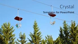  Presentation with czech republic - Beautiful theme featuring cableway-on-mount-pancir-national backdrop and a light blue colored foreground