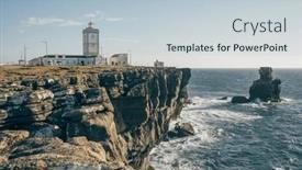  Presentation with atlantic - Presentation theme having cabo-carvoeira-lighthouse-in-peniche background and a  colored foreground