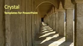  Presentation with church - Slides consisting of cabo espichel old church place background and a tawny brown colored foreground