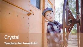  Presentation with race car - Cool new theme with caboose - cute young mixed race boy backdrop and a  colored foreground