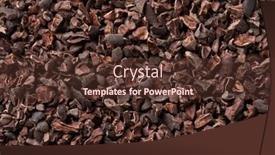  Presentation with cacao - Theme enhanced with cacao-nibs-dried-crushed background and a tawny brown colored foreground