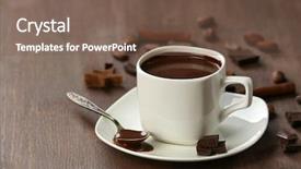  Presentation with cacao - Beautiful slide set featuring cacao with chocolate and cinnamon backdrop and a violet colored foreground