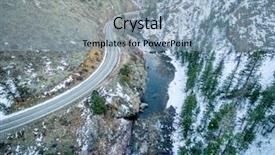  Presentation with winter river - PPT layouts featuring caccing - aerial view of cache la background and a  colored foreground