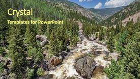  Presentation with river flow - Slides enhanced with caccing - cache la poudre river below background and a tawny brown colored foreground