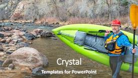  Presentation with arizona horseshoe bend colorado river - PPT theme consisting of caccing - happy senior paddler carrying inflatable background and a violet colored foreground