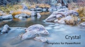  Presentation with mountain stream - Cool new PPT theme with caccing - mountain stream in northern colorado backdrop and a light blue colored foreground