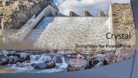 Presentation with rocky mountains - Cool new presentation with caccing - spillway of seam an reservoir backdrop and a light gray colored foreground
