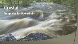  Presentation with runoff - Colorful PPT theme enhanced with caccing - spring runoff of cache la backdrop and a ocean colored foreground