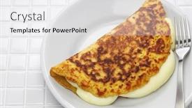  Presentation with pancake - Beautiful PPT theme featuring cachapa-venezuelan-corn-pancake backdrop and a white colored foreground