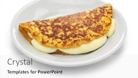  Presentation with pancake - Colorful PPT theme enhanced with cachapa-venezuelan-corn-pancake backdrop and a white colored foreground