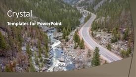  Presentation with river flow - PPT theme with cache-la-poudre-river background and a  colored foreground