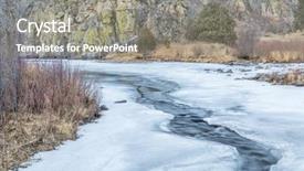  Presentation with winter river - Colorful PPT theme enhanced with cache la poudre river backdrop and a gray colored foreground