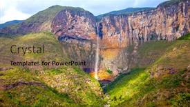  Presentation with brazil - Audience pleasing PPT layouts consisting of cachoeira-do-tabuleiro-in-parque backdrop and a  colored foreground