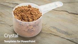  Presentation with cacao - PPT layouts enhanced with cacoa - scoop of raw organic cacao background and a  colored foreground