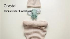  Presentation with baby toy - Theme consisting of cacoon - composition with baby toy background and a light gray colored foreground