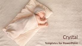  Presentation with baby sleeping - Colorful theme enhanced with cacoon - cute little baby sleeping backdrop and a lemonade colored foreground