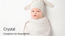  Presentation with cocoon - Slides with cacoon - cute newborn baby in cocoon background and a white colored foreground