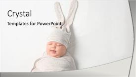  Presentation with cocoon - Audience pleasing presentation theme consisting of cacoon - cute newborn baby in cocoon backdrop and a white colored foreground
