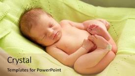  Presentation with cocoon - Colorful presentation theme enhanced with cacoon - one week old newborn baby backdrop and a coral colored foreground