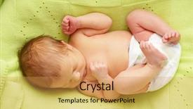  Presentation with newborn baby - Presentation theme having cacoon - one week old newborn baby background and a yellow colored foreground