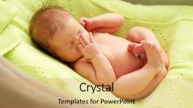  Presentation with cocoon - Colorful PPT theme enhanced with cacoon - one week old newborn baby backdrop and a yellow colored foreground