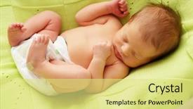  Presentation with cocoon - Amazing PPT layouts having cacoon - one week old newborn baby backdrop and a yellow colored foreground