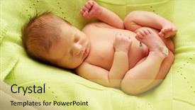  Presentation with newborn baby - Beautiful theme featuring cacoon - one week old newborn baby backdrop and a blonde colored foreground