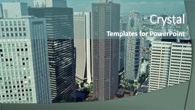  Presentation with tokyo - PPT theme enhanced with cacoon - tokyo aerial city view shinjuku background and a  colored foreground