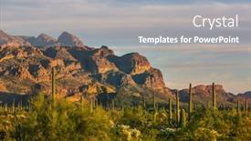  Presentation with california - Slide set featuring cactus-fields-in-mexico-baja background and a light blue colored foreground