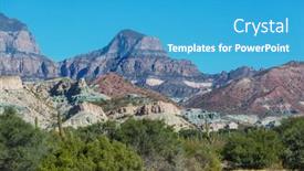  Presentation with california - Presentation design consisting of cactus-fields-in-mexico-baja background and a teal colored foreground