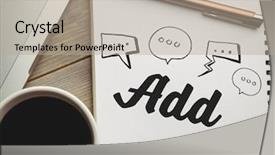  Presentation with doodle - Amazing presentation having caculators - social media doodle on notepad backdrop and a  colored foreground