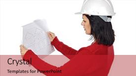  Presentation with caregiver and elderly person - Cool new theme with cad model - attractive young person architect backdrop and a  colored foreground