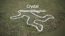  Presentation with cadaver - Audience pleasing presentation theme consisting of cadaver - outline on the grass backdrop and a tawny brown colored foreground