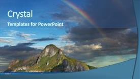  Presentation with philippines environment - Beautiful PPT theme featuring pond at polonnaruwa temple - medieval backdrop and a seafoam green colored foreground