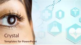  Presentation with medical caduceus - Cool new slides with caduceus - close up view backdrop and a lemonade colored foreground