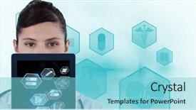  Presentation with sleep digital media - Beautiful theme featuring caduceus - digital composite of digital composite backdrop and a light blue colored foreground