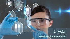  Presentation with dna barcoding - Presentation featuring caduceus - digital composite of doctor inetacting background and a ocean colored foreground