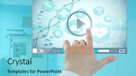  Presentation with medical video - Audience pleasing PPT layouts consisting of caduceus - digital composite of doctor's hand backdrop and a light blue colored foreground