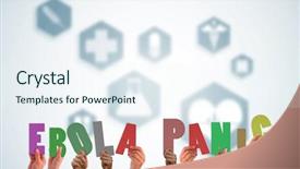  Presentation with hands holding - Slide deck enhanced with caduceus - hands holding up against blue background and a  colored foreground