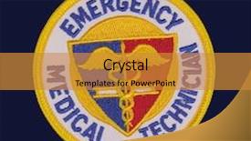  Presentation with medical emergency - Cool new slide deck with caduceus - photo of an emergency medical backdrop and a gold colored foreground