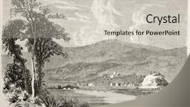  Presentation with view of the old port - PPT theme featuring caerleon old view wales created background and a soft green colored foreground