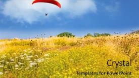  Presentation with parachute - PPT theme featuring caesarea israel the red parachute background and a gold colored foreground