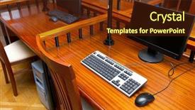  Presentation with computers - Cool new presentation theme with caf - computers of a library backdrop and a  colored foreground