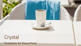  Presentation with white - Audience pleasing slide deck consisting of caf - one white cap cofe backdrop and a lemonade colored foreground
