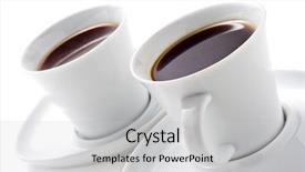  Presentation with coffee - Audience pleasing PPT theme consisting of dancing woman silhouette with some light effects note slight graininess best at smaller sizes backdrop and a gray colored foreground