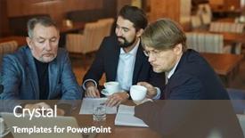  Presentation with profit - Presentation design with cafe and calculating profit margin background and a tawny brown colored foreground