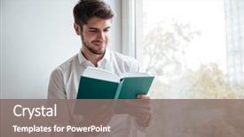  Presentation with cafe - Audience pleasing slides consisting of cafe and reading a book backdrop and a gray colored foreground